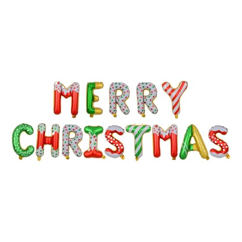 Frohe Weihnachten Folienballons | Feiertagswandbanner Set | Festliche Neujahrsballondekorationen | Weihnachtsbanner Hintergrund | Robuste Weihnachtsbuchstaben Banner Dekorationen für Zuhause und Frohe Weihnachten Folienballons | Feiertagswandbanner Set | Festliche Neujahrsballondekorationen | Weihnachtsbanner Hintergrund | Robuste Weihnachtsbuchstaben Banner Dekorationen für Zuhause und von Wcybym