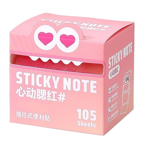 Klar klebrige Notizpolster, transparentes Memopapier, beschreibbare Klebeberichte, Auszugsrollformat, 105 Blätter pro Rolle, 7,5 x 7 cm, für das Notebook-Schulbüro Erinnerungen von Wcybym