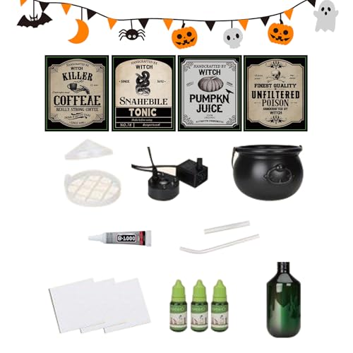 Wcybym Großer Hexenkessel Für Draußen | Halloween Partydekoration | Einfacher Aufbau Mit Schwebendem Zaubertrank-Set Und Diffusor Für Gruselpartys Im Garten Wcybym Großer Hexenkessel Für Draußen | Halloween Partydekoration | Einfacher Aufbau Mit Schwebendem Zaubertrank-Set Und Diffusor Für Gruselpartys Im Garten von Wcybym