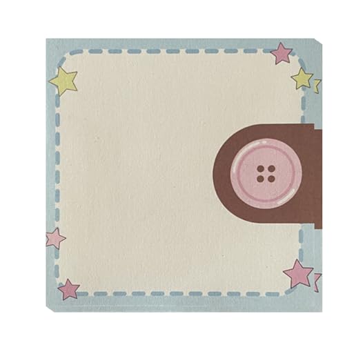 Wcybym Nette Sticky-Noten, Memo-Pad, Schreiben von Notizbüscheln, nicht adhäsives Design, dekorativer Schreibtisch Briefpapier, Pastellpapierstapel, 50 Blätter, Schlafzimmerbibliothek Gebrauch von Wcybym