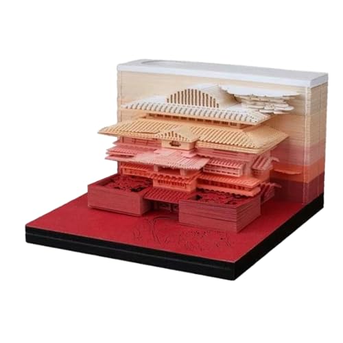 Wcybym Zeitstückkalender 2026, 3D -Schnitzstil, 1 Stück, abtrennen Papierskulpturenkalender, kreativer Desktop -Planer, stereoskopische Kunstwerke, Heimbüros Hauswärmeln von Wcybym
