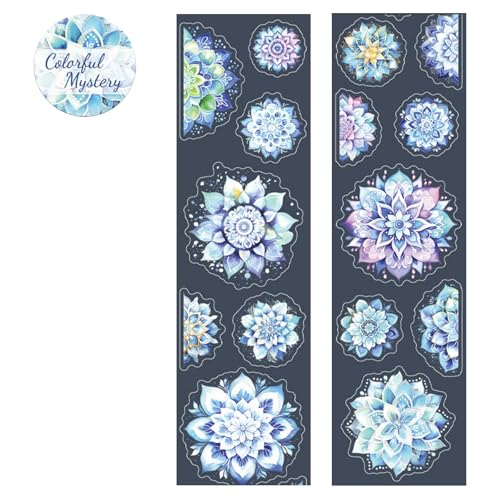 1 Roll Blumenaufkleber Haustierkleber Blumen Ästhetischer Aufkleber Wasserdichte Dekorative Aufkleber Für Scrapbook Journal Card Dekoratives Zehntenband von Wdbild