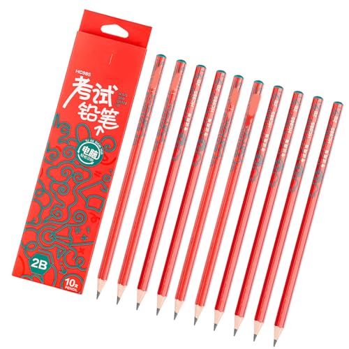 10 PCs Smooth Schreiben 2B Bleistifte Sechseckige Zeichnung Bleistift Reduzieren Die Handmüdigkeit Für Tests Und Büro Verwendung Untersuchung Sechseckalales Zeichnungsstift Für Reibungsloses von Wdbild