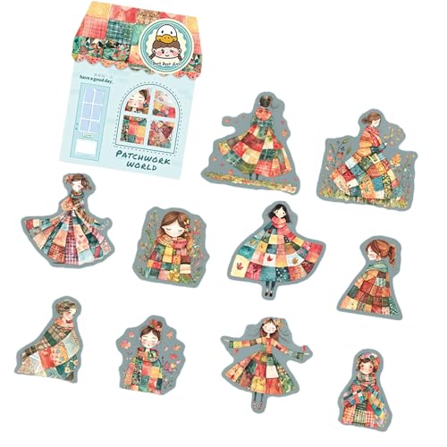 10pcs Wasserfestes Haustieraufkleber Ästhetischer Dekorativer Aufkleber Für Scrapbooking Journal Water Bottle Laptop Phone Hülle FADE Resistant Decorative Sticker von Wdbild