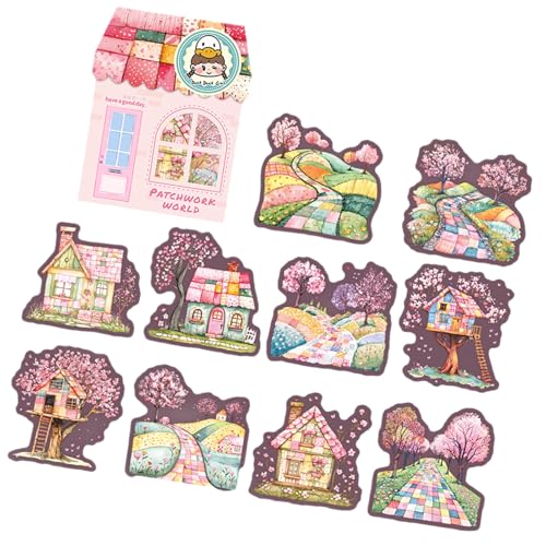10pcs Wasserfestes Haustieraufkleber Ästhetischer Dekorativer Aufkleber Für Scrapbooking Journal Water Bottle Laptop Phone Hülle FADE Resistant Decorative Sticker von Wdbild
