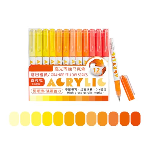 12 Count Flüssiggefüllte Highlighter Acrylfarbe Stift Dunklen Ergonomischen Design Für Künstler Hochsesibilität Zeichnung Stift Leuchtet 12 Count Flüssiggefüllte Highlighter Acrylfarbe Stift Dunklen Ergonomischen Design Für Künstler Hochsesibilität Zeichnung Stift Leuchtet von Wdbild