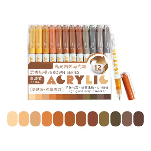 12 Count Flüssiggefüllte Highlighter Acrylfarbe Stift Dunklen Ergonomischen Design Für Künstler Hochsesibilität Zeichnung Stift Leuchtet 12 Count Flüssiggefüllte Highlighter Acrylfarbe Stift Dunklen Ergonomischen Design Für Künstler Hochsesibilität Zeichnung Stift Leuchtet von Wdbild