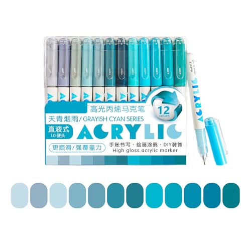12 Count Flüssiggefüllte Highlighter Acrylfarbe Stift Dunklen Ergonomischen Design Für Künstler Hochsesibilität Zeichnung Stift Leuchtet 12 Count Flüssiggefüllte Highlighter Acrylfarbe Stift Dunklen Ergonomischen Design Für Künstler Hochsesibilität Zeichnung Stift Leuchtet von Wdbild