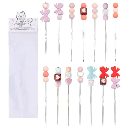 14 Stcs 0 5 Mm-1 9 Mm Metallhäkelnadel Set Ergonomischer Häkelhaken Schöne Stricknadelhäkchenzubehör Für Handwerk von Wdbild