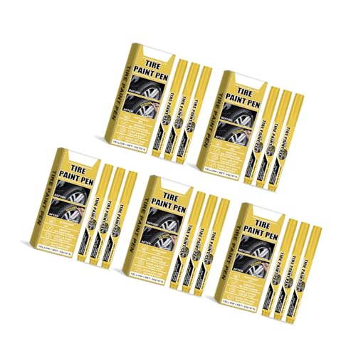 15pcs Gelbe Farbstiftwagen Reifen Farbe Stift Wasserfest Schnelle Trocknungsreifen Marker Stift Für Autoreifen Kratzerreparatur 15pcs Gelbe Farbstiftwagen Reifen Farbe Stift Wasserfest Schnelle Trocknungsreifen Marker Stift Für Autoreifen Kratzerreparatur von Wdbild