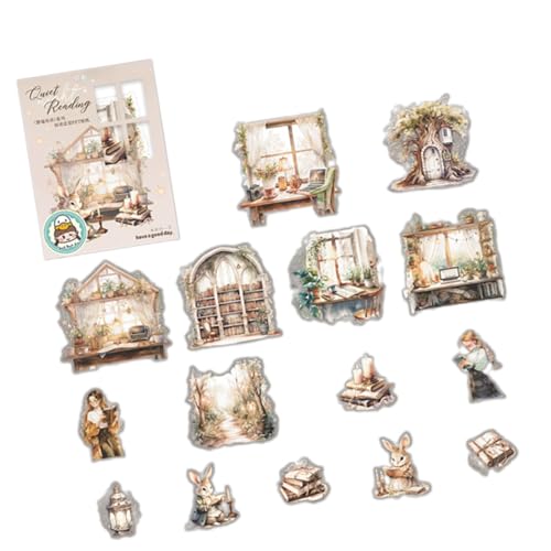 15pcs Wasserfestes Haustieraufkleber Ästhetischer Dekorativer Aufkleber Für Scrapbooking Journal Water Bottle Laptop Phone Hülle Dekorative Aufkleber Für Scrapbooking von Wdbild