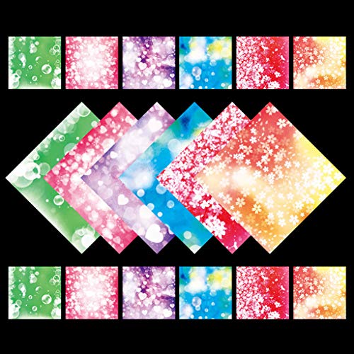 250pcs Farbenfrohe Papier (15 Stile) 6x6 Zoll Doppelseitig Blätter Quadrate Handwerksklapppapier von Wdbild
