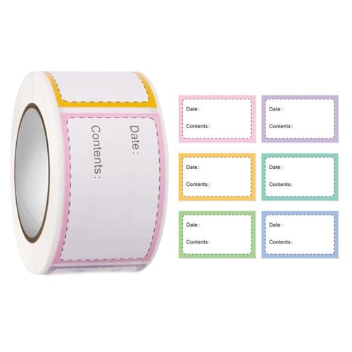 250pcs Klebstoff Lebensmittel Datum Etiketten 50x30mm Abnehmbares Gefrierschrank Für Kennzeichnung Von Fleischbabysnahrungsdosen Container Jar Tränenresistenter Papieraufkleber von Wdbild
