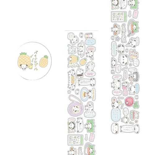 2meter Dekoratives Papierband Mit Cartoon Panda Und Klopfenmuster Für Planer Und Geschenke Wickeln Journal Personalisieren Planerzubehör von Wdbild