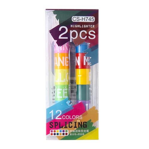 2pcs Multicolor Highlighter 12-Farb In-1-Marker Rundes Breitspitze Für Kinderkarten Making Journal Notebook Färbung Kritzelzweiglichter 2pcs Multicolor Highlighter 12-Farb In-1-Marker Rundes Breitspitze Für Kinderkarten Making Journal Notebook Färbung Kritzelzweiglichter von Wdbild