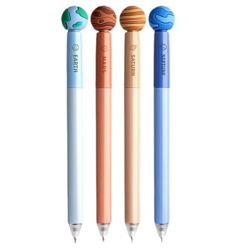4-Pack Schnelltrockner Löschbarer Gelstifte-0 5 Mm Rotierende Mit Lustigen Cartoon Designs Perfekt Für Die Notiz Die Journaling Rotierender Kugelschreiber Nimmt von Wdbild