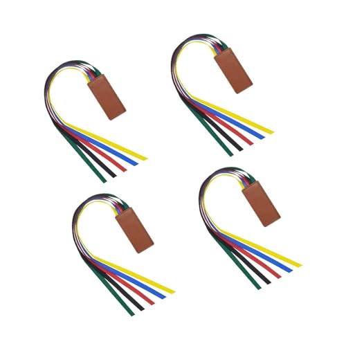 4PCS Glaubens Inspirierte Lesezeichen Lederband Seitenhalter Mit Eleganten Bändern Für Hingebungsvolle Verwendung Und Roman Reading Sturdy Bible Page Holders Mit Quasten von Wdbild