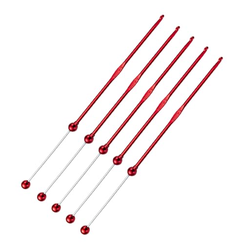 5 PCs Perlen Häkchen Haken Set Handgefertigtes Häkelnadel Ergonomisch Stricknadelhäkeln Für Handwerk von Wdbild