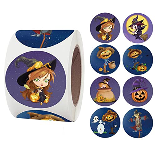 500 Stcs Halloween Round Kraft Vogelscheuche Witch Etikett Aufkleber Handwerk 500 Stcs Halloween Round Kraft Vogelscheuche Witch Etikett Aufkleber Handwerk von Wdbild
