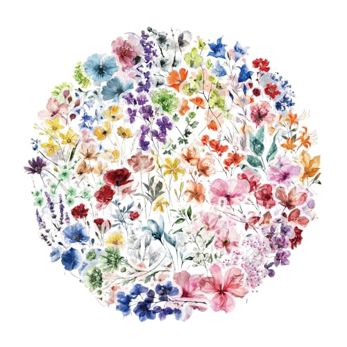50pcs Blumenblatt Aufkleber Ästhetik Für Wasserflaschen Laptop Scrapbooking Fotoalbum Telefon Hülle Gitarrengepäck Klar von Wdbild