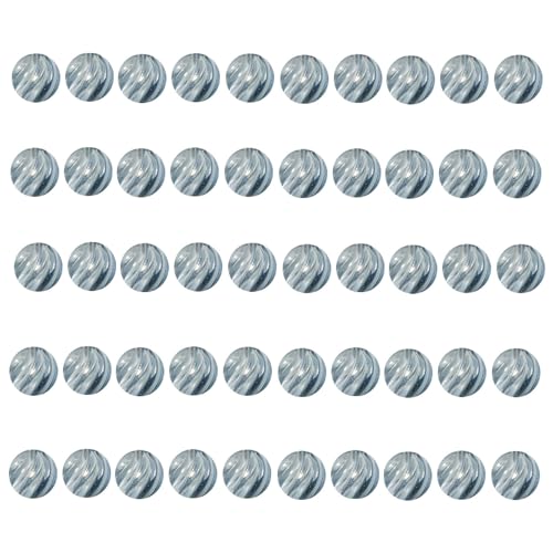 50pcs Klare Gestreifte Glasperlen Mit Loch 14mm Für Handgefertigte Handwerksprojekt Schmuck Machen Armbänder Basteln Accessoires Blaue Glasperlen von Wdbild