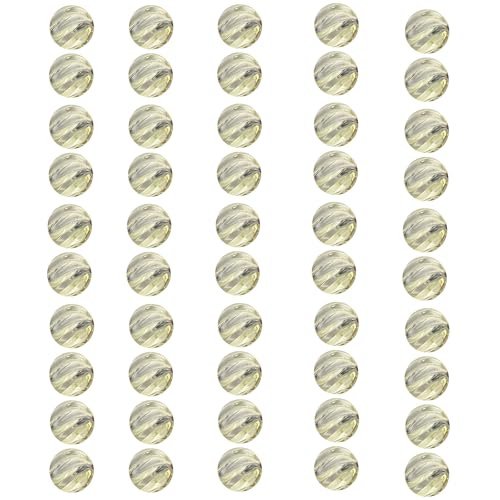 50pcs Klare Gestreifte Glasperlen Mit Loch 14mm Für Handgefertigte Handwerksprojekt Schmuck Machen Armbänder Basteln Accessoires Blaue Glasperlen von Wdbild