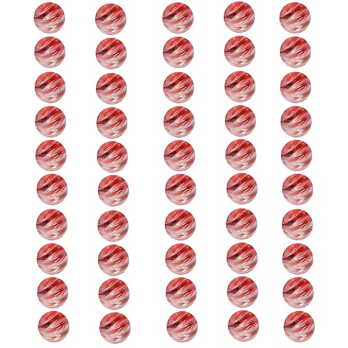 50pcs Klare Gestreifte Glasperlen Mit Loch 14mm Für Handgefertigte Handwerksprojekt Schmuck Machen Armbänder Basteln Accessoires Blaue Glasperlen von Wdbild