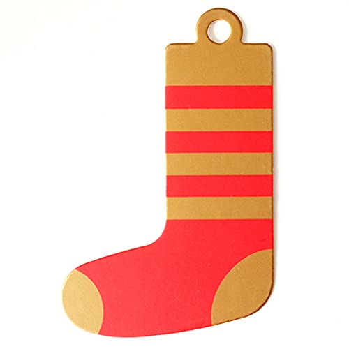 50pcs Weihnachtsgeschenkhänge Tags Süße Baumsternsock Muster Hangsname Labels von Wdbild