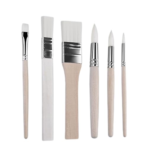 6 PCs Nylon Haarmalerei Pinsel Künstler Pinsel Kunstmalerei Acryl Aquarellfarbe Zeichnung Lieferungen von Wdbild