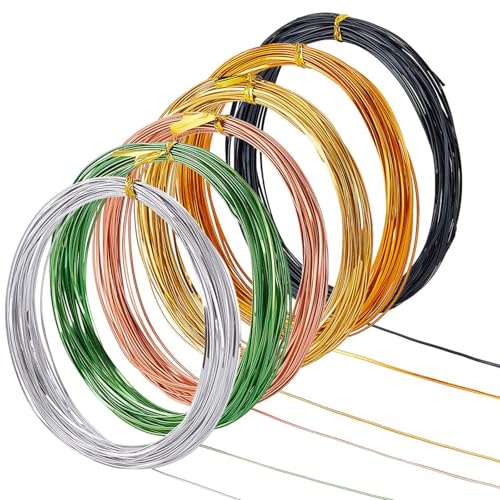 6 Rollen Metalldraht Flexibler Aluminiumdraht Biegung Draht Flaches Aluminiumdraht Farbenfrohe Draht Für Schmuckherstellung Von Handwerk von Wdbild