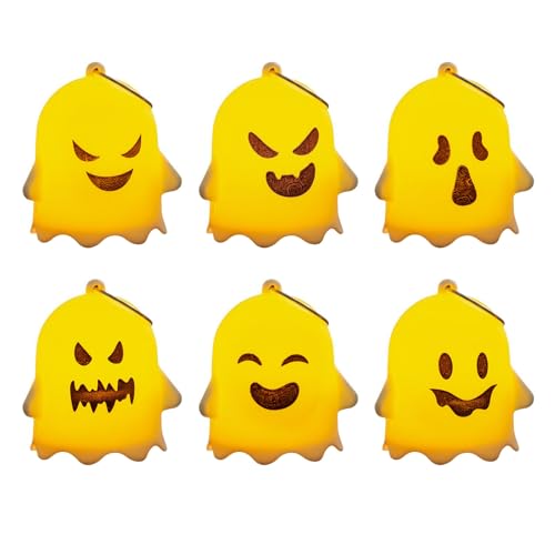 6pcs Kleine Halloween Ghosting Lights Dekorationen Plastikleuchter Hängende Anhänger Ornamente Für Home Party Grueace Atmosphäre Licht von Wdbild