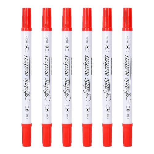 6pcs Stoffmarker Doppelend Stoffstift Mit Feiner Spitze Und Pinselspitze Zum Malen Auf T Shirt Leinwand Bag Kleidungsstift 6pcs Stoffmarker Doppelend Stoffstift Mit Feiner Spitze Und Pinselspitze Zum Malen Auf T Shirt Leinwand Bag Kleidungsstift von Wdbild