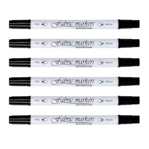 6pcs Stoffmarker Doppelend Stoffstift Mit Feiner Spitze Und Pinselspitze Zum Malen Auf T Shirt Leinwand Bag Kleidungsstift 6pcs Stoffmarker Doppelend Stoffstift Mit Feiner Spitze Und Pinselspitze Zum Malen Auf T Shirt Leinwand Bag Kleidungsstift von Wdbild