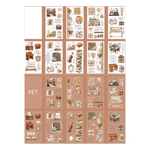 Ästhetischer Aufkleber Klarer Pet Szenen Aufkleber Scrapbooking Papieraufkleber Für Journal Notebook Album Phone Case Gitarrenlaptop Scrapbook Sticker von Wdbild