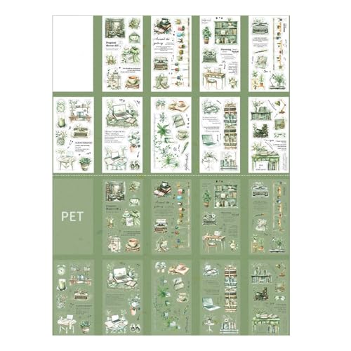 Ästhetischer Aufkleber Klarer Pet Szenen Aufkleber Scrapbooking Papieraufkleber Für Journal Notebook Album Phone Case Gitarrenlaptop Scrapbook Sticker von Wdbild