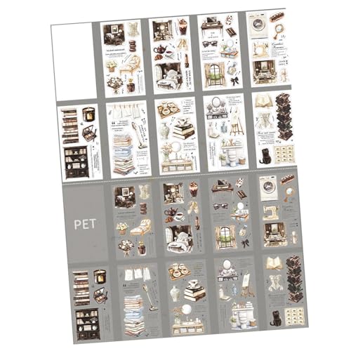 Ästhetischer Aufkleber Klarer Pet Szenen Aufkleber Scrapbooking Papieraufkleber Für Journal Notebook Album Phone Case Gitarrenlaptop Scrapbook Sticker von Wdbild