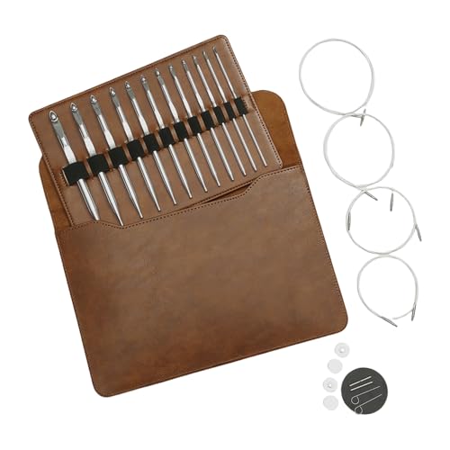 Austauschbares Kreisförmiges Stricknadel 3-10 0 Mm Teppichhähne Haken Set Tunesian Häkchen Haken Set Webwerkzeuge von Wdbild