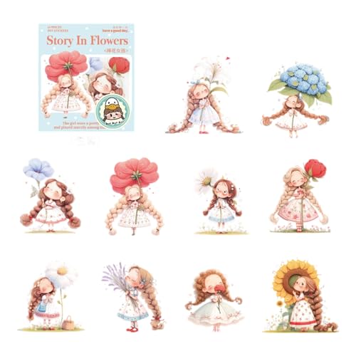 Cartoon Mädchen Aufkleber Belohnung Aufkleber Scrapbooking Landschaft Blumen Für Telefon Laptop Cartoon Girl Flowers Journal Für Laptop Gepäck Telefon Cartoon Mädchen Aufkleber Belohnung Aufkleber Scrapbooking Landschaft Blumen Für Telefon Laptop Cartoon Girl Flowers Journal Für Laptop Gepäck Telefon von Wdbild