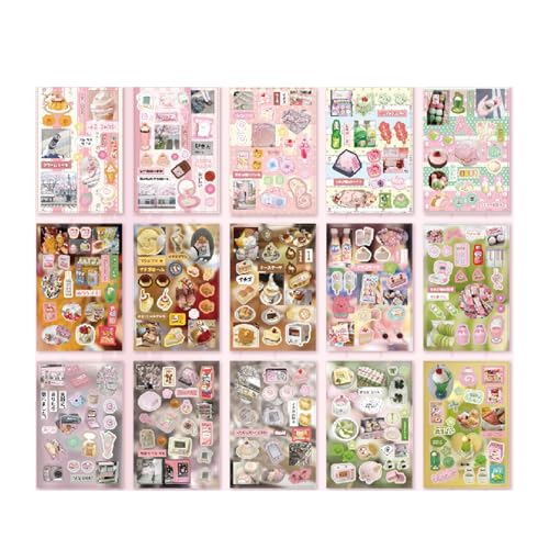 Cartoon Miniaturszene Aufkleber Spaß Miniatur Landschaftsaufkleber Für Kid Adult Scrapbooking Journal Handwerks Verzierung Künstlerischer Telefon Zurück Dekoration Aufkleber von Wdbild