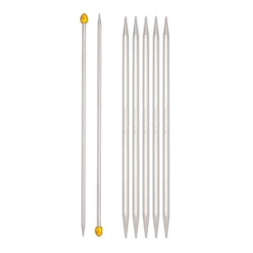 Doppelte Spitze Und Spitze Stricknadelnadel Set Edelstahl Strick Nadel Set Zum Stricken Des Webens von Wdbild