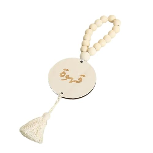 Eid Themed Hanging Anhänger Auto Rückfahrview Spiegelte Islamik Muslime Holzperlen Quasten Ornament Arabische Ramadans Dekoration von Wdbild