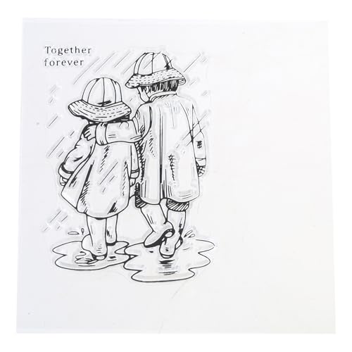 Für Immer Liebe Silicon Clear Stamp Boy & Girl Muster Hintergrundstempel Transparentes Siegel Für Journaling Verzierungen von Wdbild