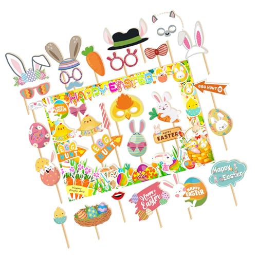 Fun Bunnies Eggs Photo Frame Mit 30 Kleinen Handheld Fotografie Requisiten Für Die Feier des Frühlingsfestivals Für Partydekoration Fun Bunnies Eggs Photo Frame Mit 30 Kleinen Handheld Fotografie Requisiten Für Die Feier des Frühlingsfestivals Für Partydekoration von Wdbild