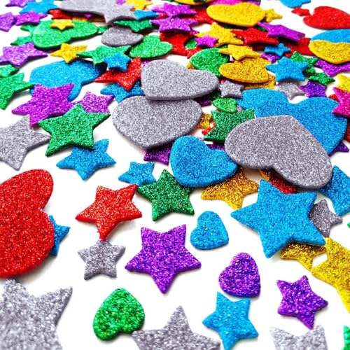 Glitzer Star Heart Aufkleber Buntes Schaumstoffaufkleber Für Scrapbooking Geburtstagskarte Weihnachtsfeier Home Dekoration Glitzer Star Heart Aufkleber Buntes Schaumstoffaufkleber Für Scrapbooking Geburtstagskarte Weihnachtsfeier Home Dekoration von Wdbild