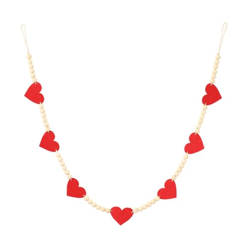 Handgefertigte Holzperlen Ornament Saisonale Dekorationen Valentinstag Dekorative Handwerkshänge Für Zuhause von Wdbild