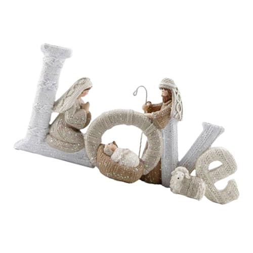 Harznativität Display Mit Heiliger Familie Und Liebesstatue Für Winter Home Decoration Religiöse Inspiration Heilige Statue Harznativität Display Mit Heiliger Familie Und Liebesstatue Für Winter Home Decoration Religiöse Inspiration Heilige Statue von Wdbild