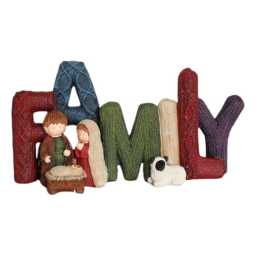 Harznativität Display Mit Heiliger Familie Und Liebesstatue Für Winter Home Decoration Religiöse Inspiration Heilige Statue Harznativität Display Mit Heiliger Familie Und Liebesstatue Für Winter Home Decoration Religiöse Inspiration Heilige Statue von Wdbild