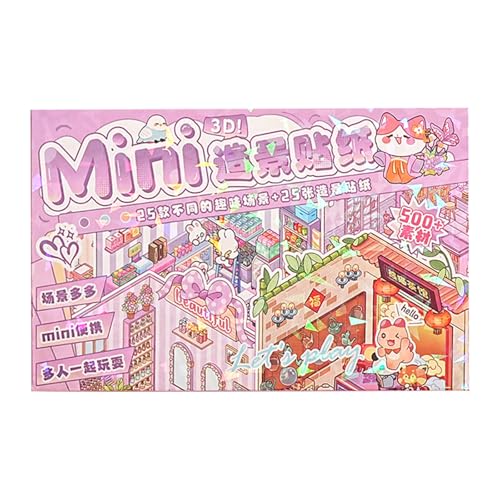 Lustige Szenenaufkleber Miniatur Simulierte Kabin Szenen Szene Aufkleber Cartoon Szenerie Für Scrapbooking Journal Planer Miniatur Set Für Erwachsene Lustige Szenenaufkleber Miniatur Simulierte Kabin Szenen Szene Aufkleber Cartoon Szenerie Für Scrapbooking Journal Planer Miniatur Set Für Erwachsene von Wdbild