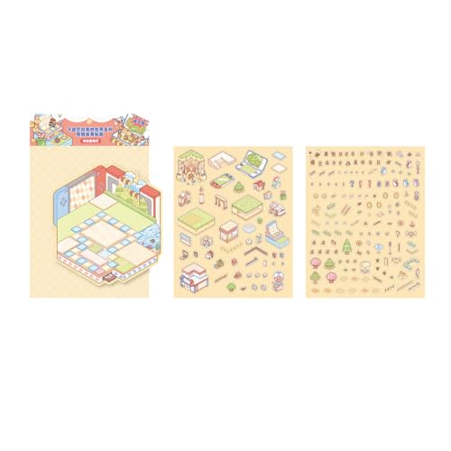 Miniaturisierte Landschaftsaufkleber Sammelkleber Aufkleber Capibala World Szene Aufkleber Ästhetischer Aufkleber Scrapbooking Supplies Capibala World Szene Aufkleber Kleber Kleber Miniaturisierter von Wdbild