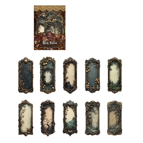 Packung Von 20 Ästhetischen Aufkleber Goth Geprägter Aufkleber Cocracing Dekoration Aufkleber Für Journal Phone Case Gitarre Laptop Gothic Planer Aufkleber von Wdbild
